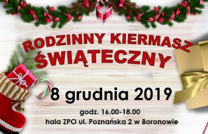 8 grudnia Rodzinny Kiermasz Świąteczny w Boronowie! Dzień wcześniej podobna uroczystość w Lubecku.
