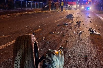 Groźne, czołowe zderzenie dwóch samochodów osobowych na ulicy Stalmacha w Lublińcu!