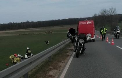 Motocykliści powracają na drogi. Niestety, mamy pierwszy wypadek w powiecie lublinieckim. 26-latek w szpitalu